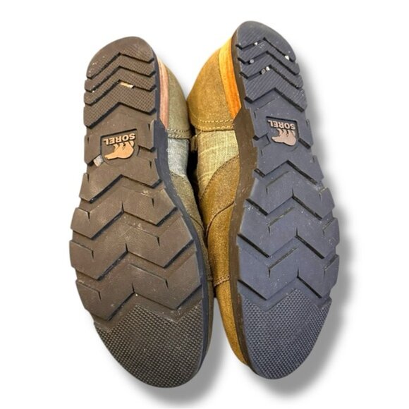 Women’s 9 Sorel Major Carly Olive Green Combat Boot Zip Up - Picture 3 of 13